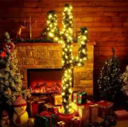 Yousoontic 6 ft Cactus Christmas Tree DIY Pre Lit Artificial Cactus Xmas Tree #C