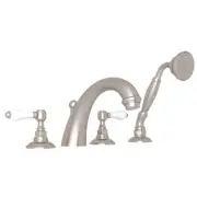 Rohl Country Bath San Julio Deck Mount Tub Filler Stain Nickel w/ Hand Shower