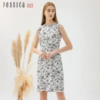 在飛比找momo購物網優惠-【Jessica Red】浪漫柔美舒適印花雪紡無袖洋裝824