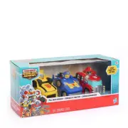 3 x Transformers Rescue Bots Vehicles Pull Back Racer Cars Age 3+ New