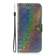 For LG K50 / Q60 Solid Color Colorful Magnetic Buckle Horizontal Flip PU Leather Case with Holder & Card Slots & Wallet & Lanyard(Silver)