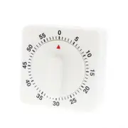 Square 60 Minute Mechanical Kitchen Timer, No Batteries Required, Manual Countdown Timer for Classroom, Home, Study and Cooking