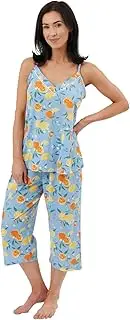 [Slumber Hut] Lemon Fruit Cropped Pyjamas IN44345 Blue 8-10, Pyjama - Blue, 8-10