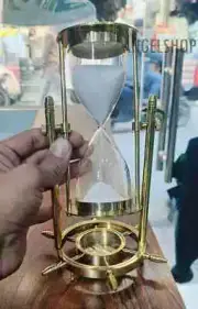 10 inch Sand Timer Hourglass Brass Nautical Maritime timer Vintage Sand