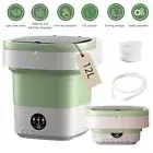 Portable 12L Mini Washing Machine Folding Bucket with Drain Port Foldable Washer