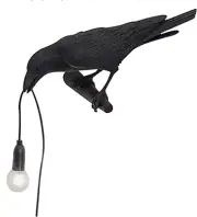 Crow Table Lamps Bird Desk Lamp Bedroom Wall Sconce Lamp Light Resin Decoration