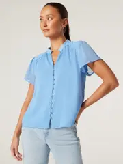 Cleo Button Front Top