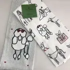 New Kate Spade Dog Set of 2 Plush Kitchen Dish Towels Poodle Hound Pug Chihuahua