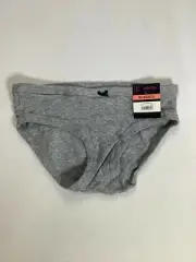 Womens No Boundaries Grey Cotton Hipster Briefs NEW! NWT