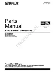 Caterpillar Cat 836G Landfill Compactor Parts Catalog Manual