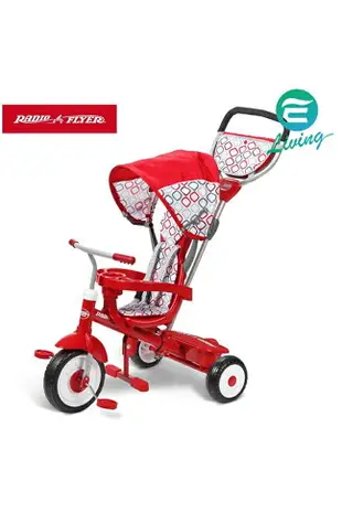 Radio Flyer 紅色4合1三輪推車 #488A