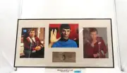 McCoy Spock & Captain Kirk Star Trek TOS AUTOGRAPHED Framed Collage 184/500