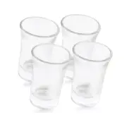 4pcs Shot Glasses Shatterproof Plastic Spirits Shot Cup Wedding Wine Glasses Set