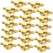 FRCOLOR 20pcs Magnetic Heart Clasps Crafts Bracelet Extender Jewelry Findings Jewelry Clasps Metal Love Buckle Pendant Heart Clasp Closures Bracelet Extender Jewelry Findings