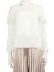 White Shoulder Cut Out Top