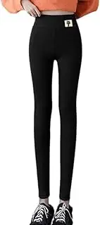 [ESOMAVRIX] Plush Thermal Leggings High Waisted Winter Warm Pants Lamb Wool Thick Leggings, Plush Thermal Leggings/113