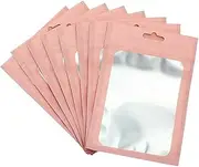 [AIMALL] 200X Matte Shiny Zip Lock Seal Bags Aluminum Foil Resealable Packing Bag Pouch for Food and Retail Packaging