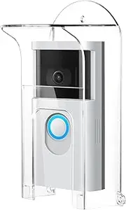 [OYOCAM] Transparent Plastic Doorbell Rain Cover Compatible with Ring, Blink, Google Nest, Eufy, Arlo, Kasa Video Doorbell, Waterproof Protector Shield Doorbell Push Button Cover Weather Blocking Cover