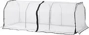 VegTrug Micromesh Cover, 1.8 m, Translucent White, Zipper Closure, Greenhouse Cover