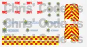 Code 3 Adhesive Vinyl Decal Suit Oxford Diecast 1/76 van - Cambridgeshire Fire