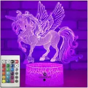 Easuntec Unicorn Night Light for Kids, Remote Touch 7 Colors + Dimmable Options