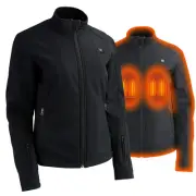 Nexgen Heat NXL2760SET Women's Black 'Heated' Soft Shell Jacket Front Zipper -