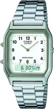 Casio AQ230A-7B Men's Digital-Analog Silver Stainless Steel, "New" with Tags!