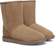 [UGG AUSTRALIAN SHEPHERD] UGG Classic Short Boots for Women's Men's Uggs Premium Twinface Sheepskin Snow Boot Water Resistant Black Grey Chestnut Chocolate Shoes Best Gifts