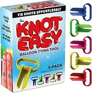 Knot Easy Balloon Tie Tool (5 Pack) - Party Smith - Ties Knot Fast - Easy Balloons Tying Tools - Knotter Tier Device - Party Supplies Decorations & Accessories Kit - Great for Balloon Arch & Arches