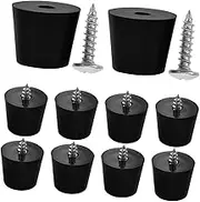 HOMSFOU 10pcs Rubber Furniture Feet Pads Non Slip Shock Absorption Caps for Tables Chairs Noise Reduction Floor Protection Round Design for Easy Installation Stable Balance