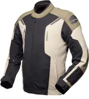 Modeka Khao Air II, textile jacket waterproof , color: Black/Beige/Light Brown , size: S
