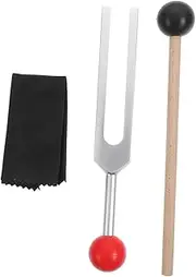 LOLIPPYY 1 Set Tuning Fork with Hammer for Vibration Healing Durable Musical Instrument for Meditation Yoga and Sound Therapy