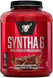 BSN SYNTHA-6 Protein Powder, Whey Protein, Micellar Casein, Milk Protein Isolate, Flavor: Chocolate Cake Batter, 48 Servings
