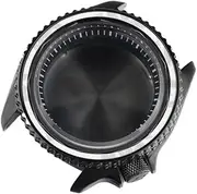 1pc 42mm NH35 Case Stainless Steel Diver Watch Case Fit NH35 NH36 NH38 28.5mm Dial Movement Watch Mechanical Case SKX007 Mod Case(Black-01)