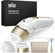 Braun IPL Silk·expert Pro 5 Home Hair Removal with Storage Bag, Venus Razor, 4 Attachments, PL5342