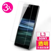 在飛比找momo購物網優惠-SONY L3 高清晰透明9H玻璃鋼化膜手機保護貼(3入 L