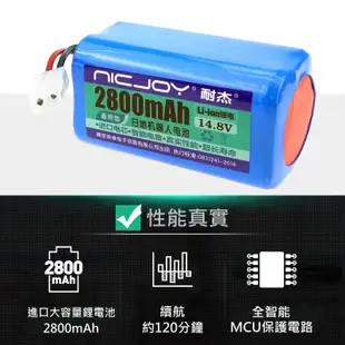 台灣現貨 耐杰 小米 G1 米家 掃地機器人 電池 贈送邊刷、濾網 適用型號 小狗R30 松下 (8.6折)