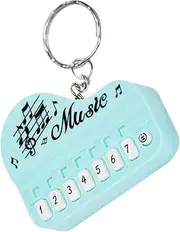 [CATIEBYE] Decorative Piano Keyboard Keychain Micro Piano Keychain Musical Keychain Piano Toy Keychain Keyfobs Keychain Mini Keyboard Piano Musical Instrument Keyring Black Plastic