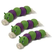 3x Rosewood Woodies Wooden Caterpillar Hamster/Ferret Fun Pet Exercise Toy Green