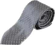 [Zasel] Mens Silver Tinsel Striped Patterned 8cm Tie