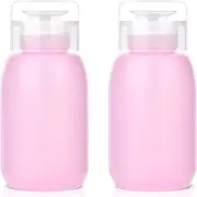 MEKK Acetone Pump Dispenser,Push Down Pump Dispenser Empty Alcohol Dispenser Push Down Nail Polish Remover Pump One-Touch Pump Bottle Dispenser for Nail Polish & Makeup Remover 2 Pack 200ML(6.8oz)