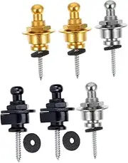 ULDIGI Guitar Strap Locks Set 6pcs Heavy Duty Metal Guitar Tail Pins for Bass