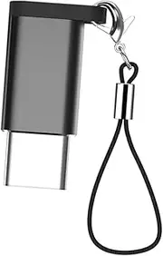 LIFKICH Adapter for Micro USB Devices Keychain Accessories Portable and Durable Charger Cable Converter Black