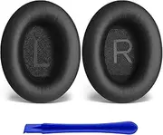 T Tersely Replacement Earpads Cushions for Bose QuietComfort 2023/QuietComfort 45 (QC35/QC45/QC35 II) Headphones,with QC45 Shaped Scrims with 'L and R' Lettering SoundLink Ear Pads (Black)