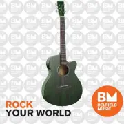 Tanglewood Azure Acoustic Guitar Superfolk Pacific Walnut Aurora Green Gloss