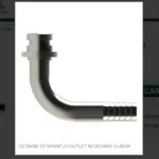 1/2 BARB TO SHURFLO OUTLET 90 DEGREE ELBOW # 7470