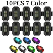 10PCS Motorcycle Lights Drone Strobe Light USB LED Anti-Collision Bike Aircraft