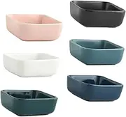 MOLUCKFU 6pcs Dip Dish Condiment Plates Flavored Sauce Vinegar Bowl Ceramic Plates