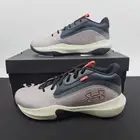 Under Armour Lockdown 7 Tetra Gray Basketball Shoes 3028512-101 Men's Size 11