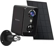 Septekon Solar Powered WiFi Camera, 2K Outdoor Security Camera, Home Surveillance System with Spotlight & Sound Alarm, IP66, 2-Way Audio, AI Detection, Requires 2.4GHz WiFi